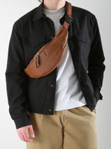 Leather Flandres Belt Bag Etrier Brown flandres EFLA735M-vue-porte